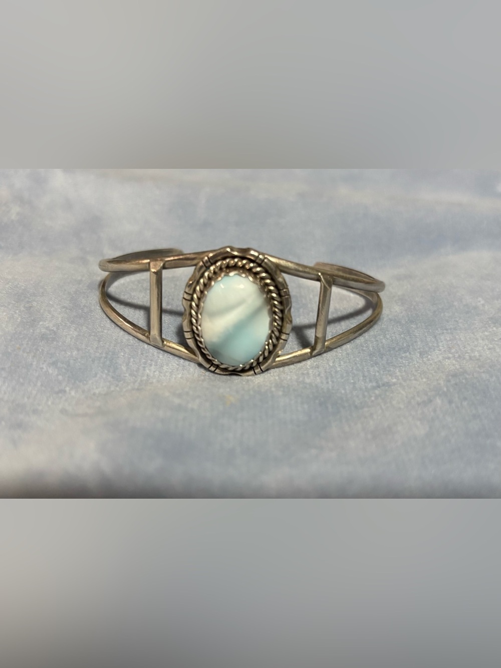 Arizona Trading Mines Larimar Cuff Bracelet .925 Sterling Silver